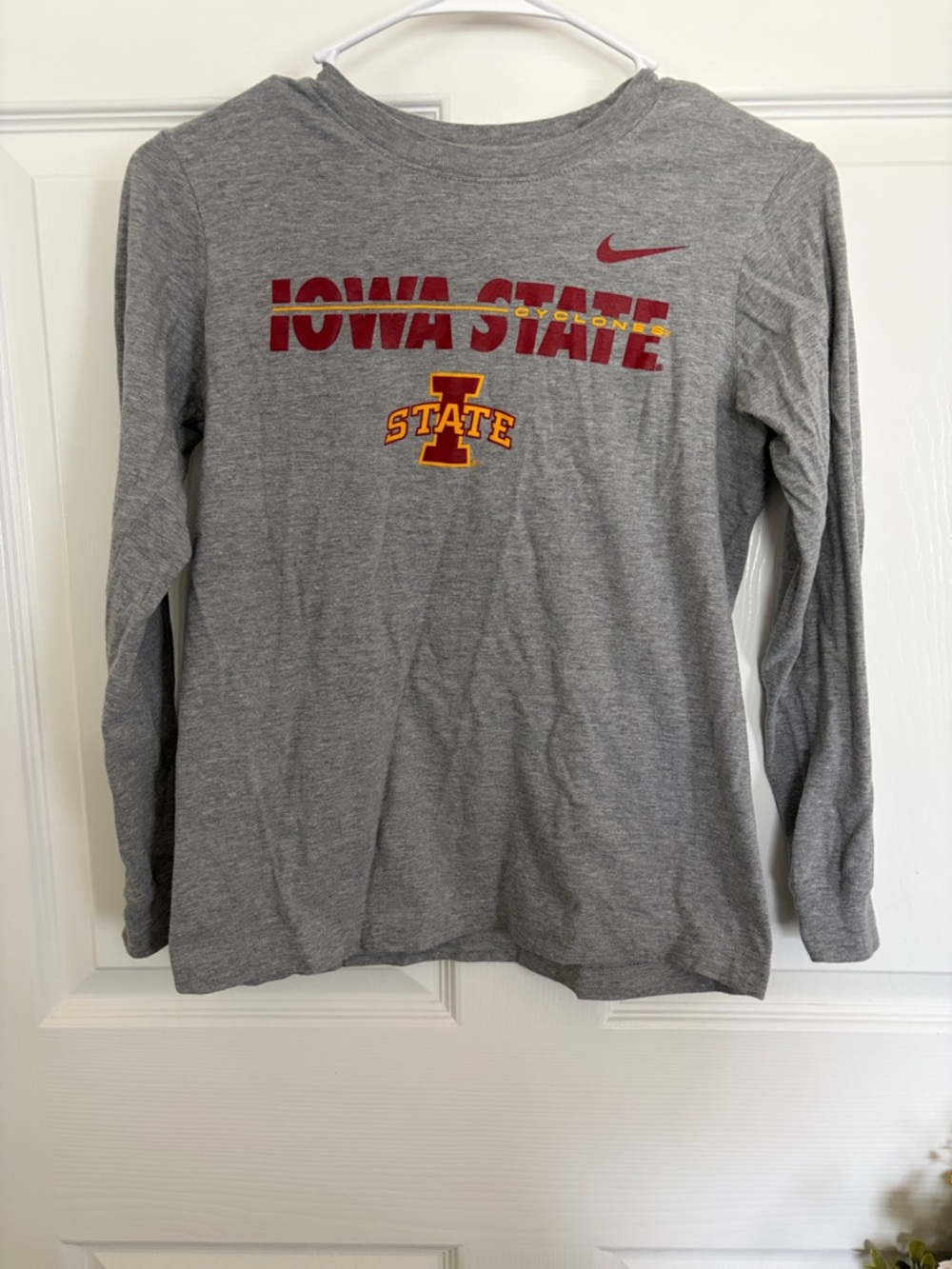 Nike Gray Iowa State Red and Gold Long Sleeve Tee